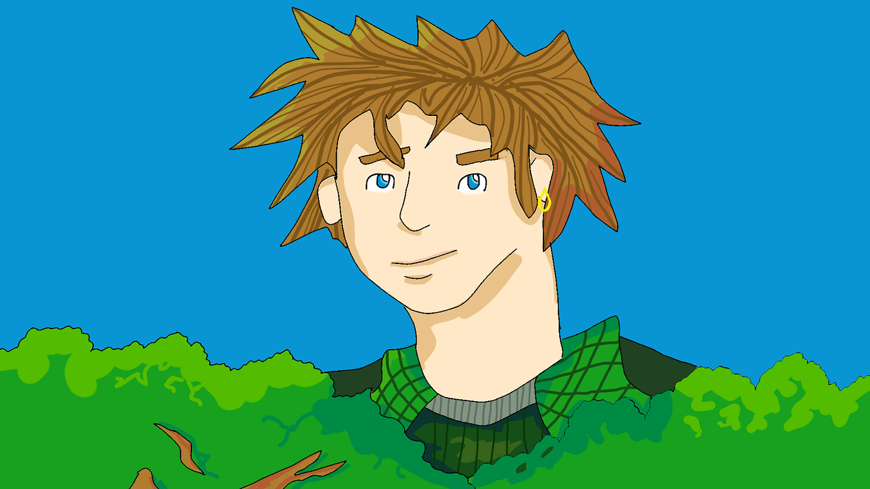 William peeking out of the treetops (small).png