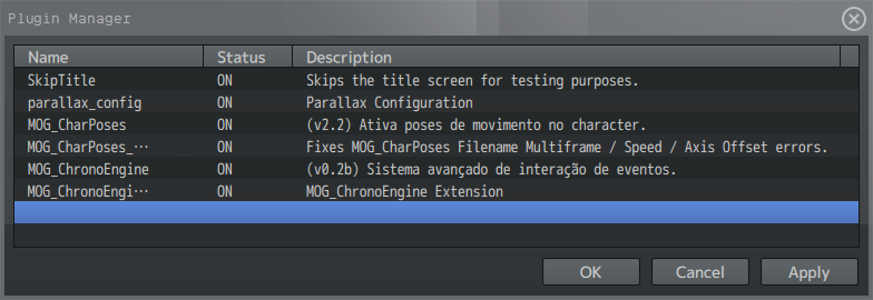 MOG_CharPoses, MOG_CharPoses_Extended, MOG_ChronEngine, MOG_ChronoEngine_Extended