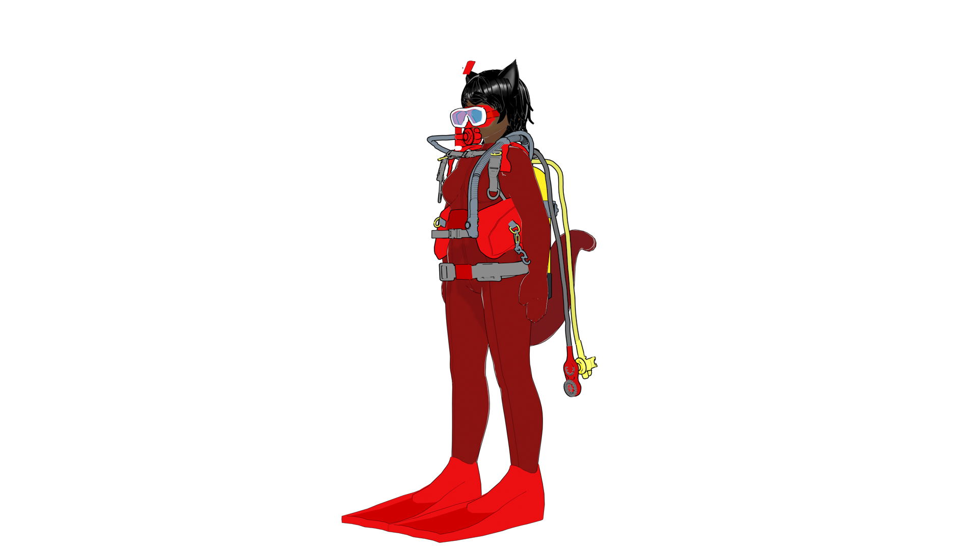 Nefersila Dive Equipment (Regulator in Use, Angled Left).png