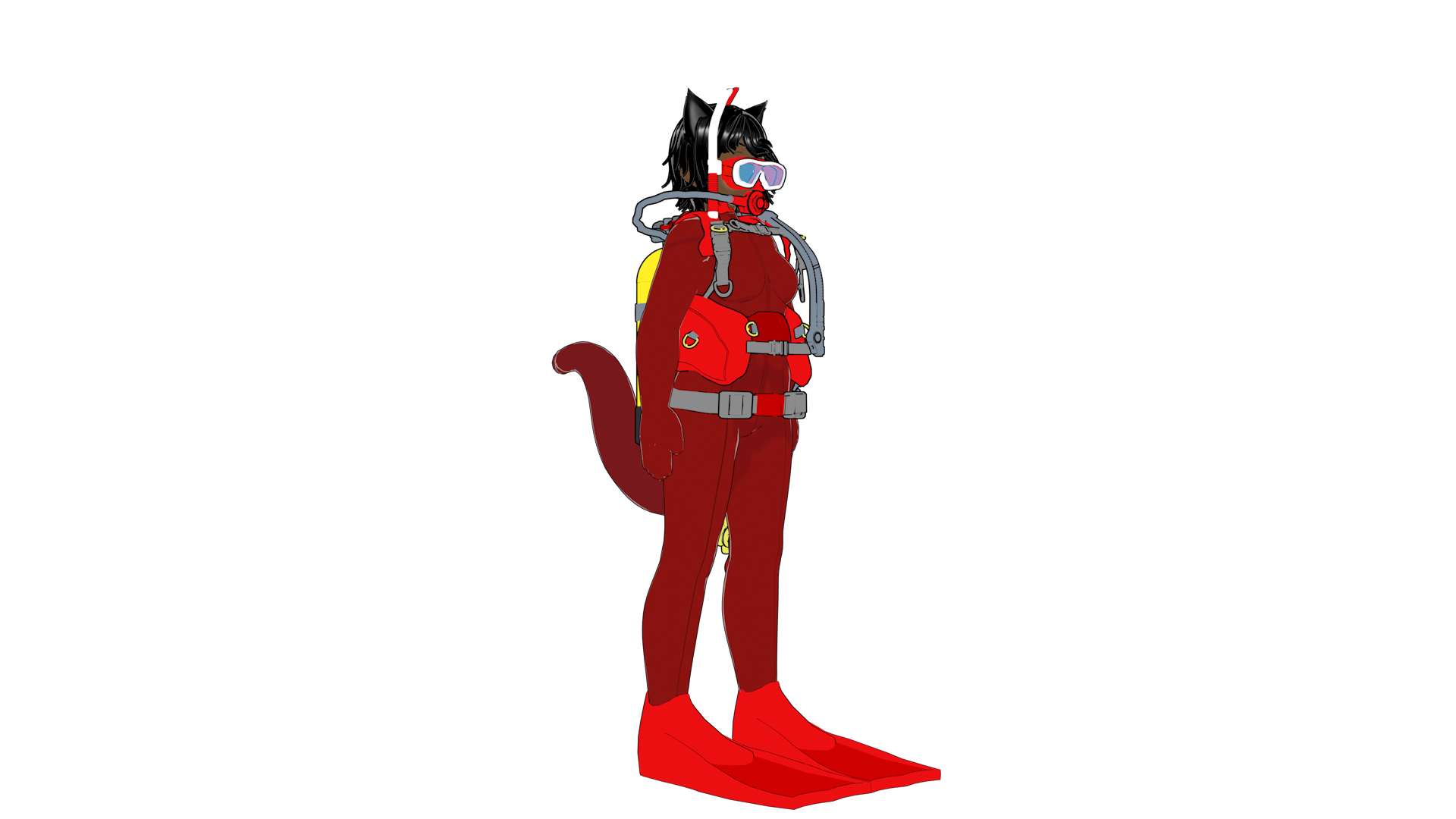 Nefersila Dive Equipment (Regulator in Use, Angled Right).png